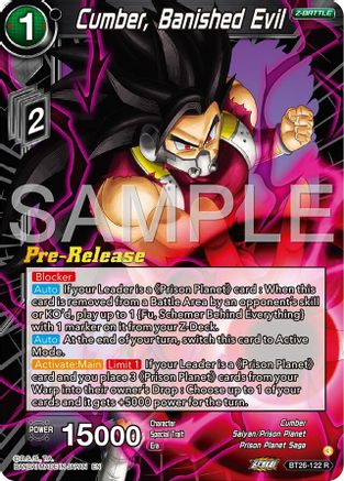 Image of Cumber, Banished Evil (BT26-122) - Ultimate Advent PreRelease Cards