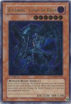 Image of Blackwing - Elphin the Raven (UTR) (RGBT-EN013) - Raging Battle 1st Edition