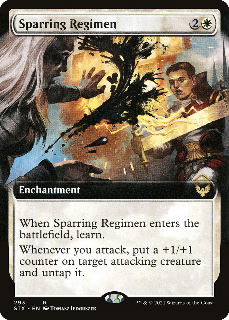 Image of Sparring Regimen (Extended Art) (STX-293) - Strixhaven: School of Mages: (Extended Art) Foil