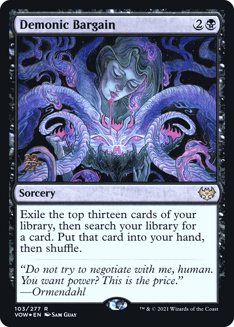Image of Demonic Bargain (PRE-103) - Innistrad: Crimson Vow Promos Foil