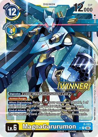 Image of MagnaGarurumon (Store Tournament 2024 Oct. - Dec. Winner Pack) (P-153) - Digimon Promotion Cards Foil