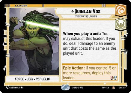 Image of Quinlan Vos - Sticking the Landing (018/257) - Twilight of the Republic