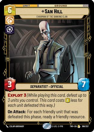 Image of San Hill - Chairman of the Banking Clan (186/257) - Twilight of the Republic