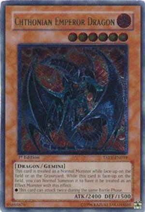 Image of Chthonian Emperor Dragon (UTR) (TAEV-EN019) - Tactical Evolution 1st Edition
