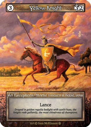 Image of Yellow Knight (Foil)  - Arthurian Legends Foil