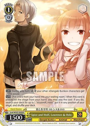 Image of Spice and Wolf, Lawrence & Holo (Gok/WS02-E008 R) - Dengeki Bunko