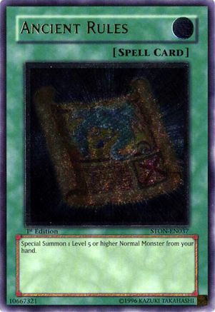 Image of Ancient Rules (UTR) (STON-EN037) - Strike of Neos 1st Edition