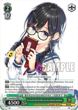 Image of Are You the Only One Who Loves Me, Sumireko Sanshokuin (Gos/WS02-E060 U) - Dengeki Bunko