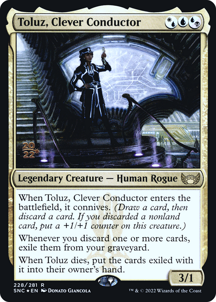 Image of Toluz, Clever Conductor (PRE-228) - Streets of New Capenna Promos Foil
