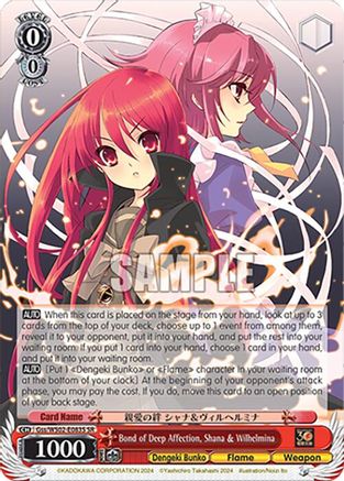 Image of Bond of Deep Affection, Shana & Wilhelmina (SR) (Gss/WS02-E083S SR) - Dengeki Bunko