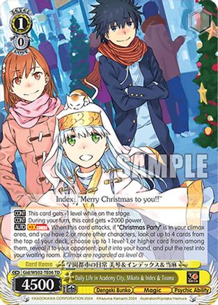 Image of Daily Life in Academy City, Mikoto & Index & Touma (Gid/WS02-TE06 TD) - Dengeki Bunko