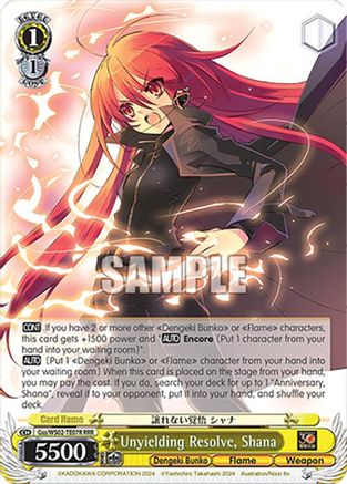 Image of Unyielding Resolve, Shana (RRR) (Gss/WS02-TE07R RRR) - Dengeki Bunko