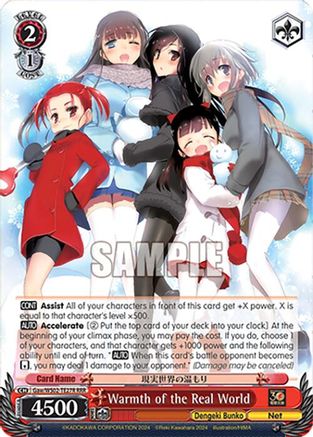 Image of Warmth of the Real World (RRR) (Gaw/WS02-TE27R RRR) - Dengeki Bunko