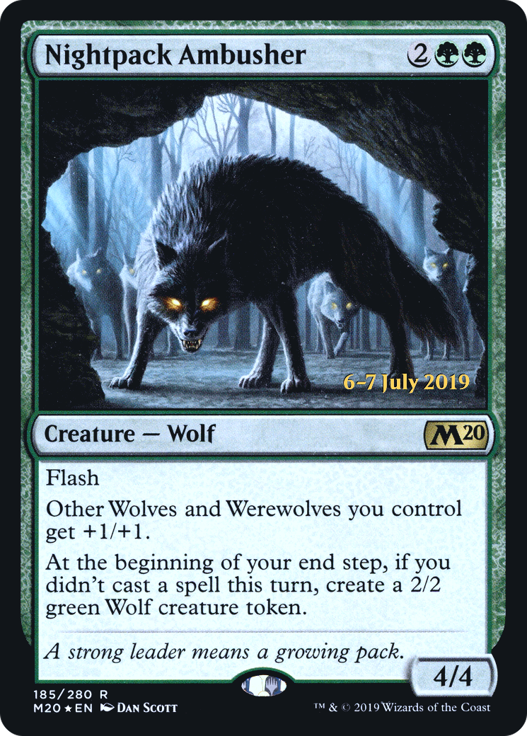 Image of Nightpack Ambusher (PRE-185S) - Core Set 2020 Promos Foil