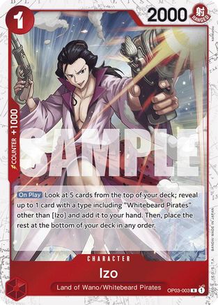 Image of Izo (OP03-003) (Jolly Roger Foil) (OP03-003) - Premium Booster -The Best- Foil