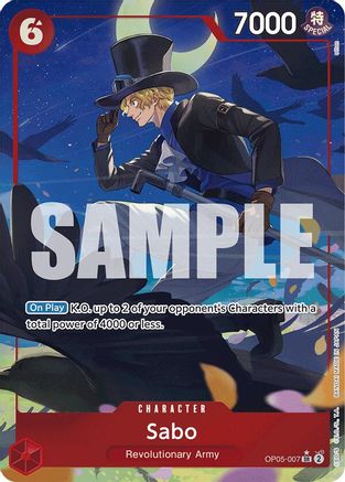 Image of Sabo (OP05-007) (Alternate Art) (OP05-007) - Premium Booster -The Best- Foil