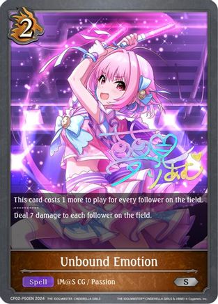 Image of Unbound Emotion - P50EN (Foil) (CP02-P50EN) - CP02 THE IDOLMSTER CINDERELLA GIRLS