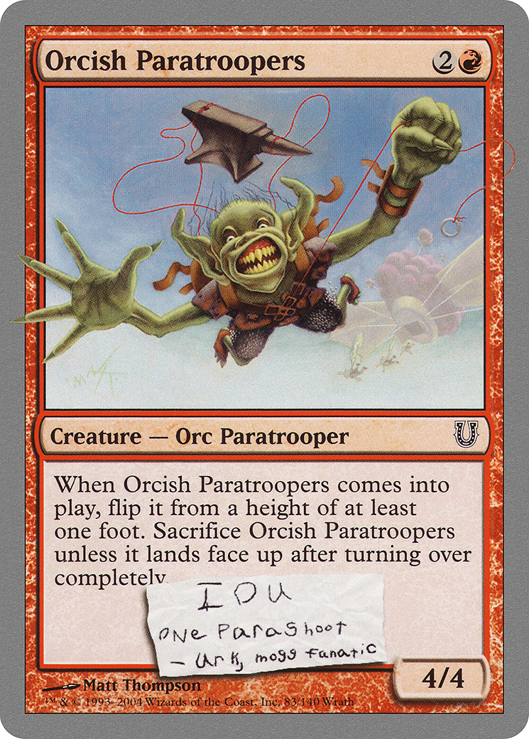 Image of Orcish Paratroopers (UNH-083) - Unhinged
