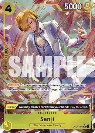Image of Sanji (OP04-104) (Alternate Art) (OP04-104) - Premium Booster -The Best- Foil