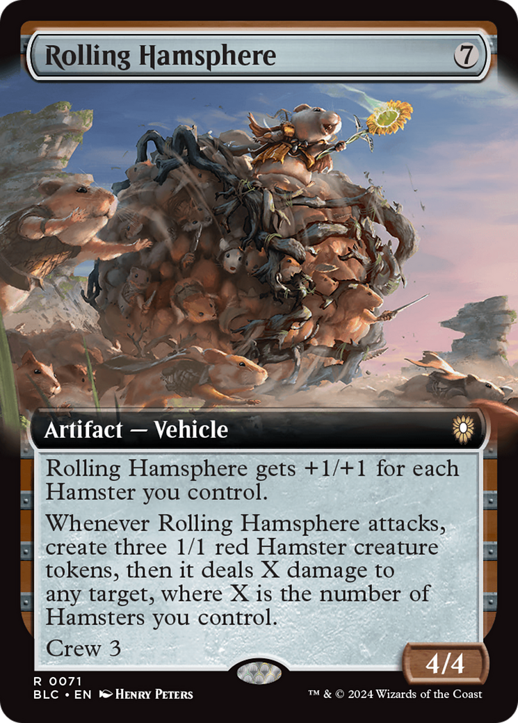 Image of Rolling Hamsphere (Extended Art) (BLC-071) - Bloomburrow Commander: (Extended Art)