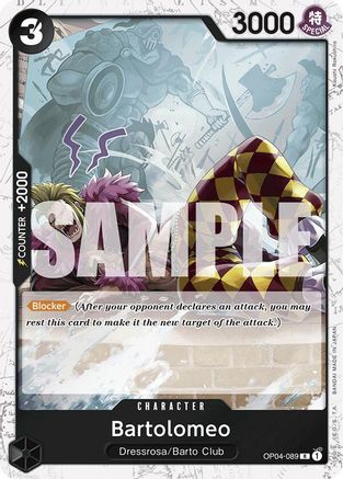 Image of Bartolomeo (OP04-089) (Jolly Roger Foil) (OP04-089) - Premium Booster -The Best- Foil