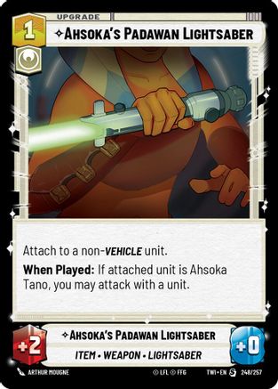 Image of Ahsoka's Padawan Lightsaber (248/257) - Twilight of the Republic Foil