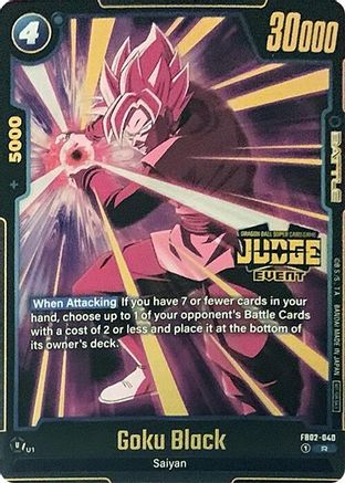 Image of Goku Black - FB02-040 (Judge Pack (Event Judge) 02) (FB02-040) - Tournament and Championship Promos Holofoil