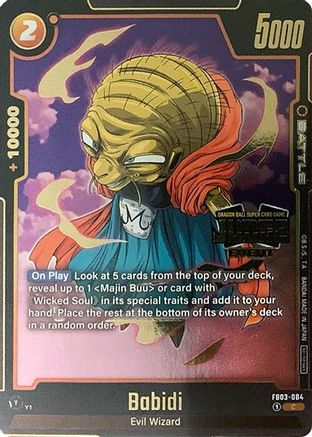 Image of Babidi - FB03-084 (Judge Pack (Event Judge) 02) (FB03-084) - Tournament and Championship Promos Holofoil