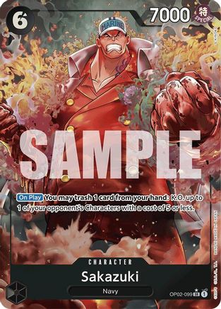 Image of Sakazuki (Alternate Art) (OP02-099) - Premium Booster -The Best- Foil