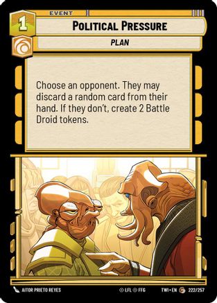 Image of Political Pressure (222/257) - Twilight of the Republic Foil