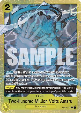 Image of Two-Hundred Million Volts Amaru (Alternate Art) (OP05-115) - Premium Booster -The Best- Foil