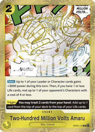 Image of Two-Hundred Million Volts Amaru (Jolly Roger Foil) (OP05-115) - Premium Booster -The Best- Foil