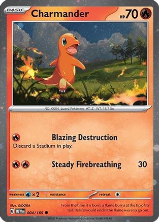 Image of Charmander 004/165  - Holofoil Miscellaneous Cards & Products - Promo