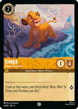 Image of Simba - Happy-Go-Lucky (5/204) - Azurite Sea Cold Foil