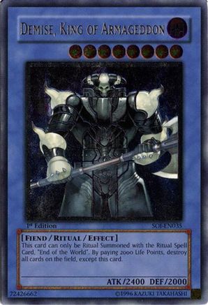 Image of Demise, King of Armageddon (UTR) (SOI-EN035) - Shadow of Infinity Unlimited