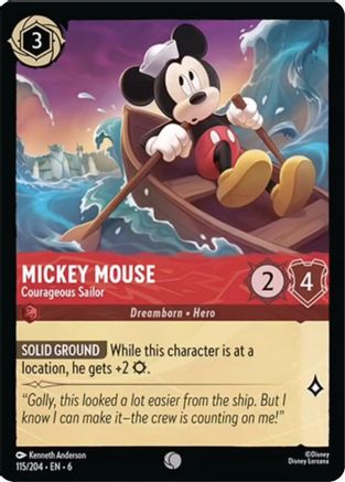 Image of Mickey Mouse - Courageous Sailor (115/204) - Azurite Sea Cold Foil