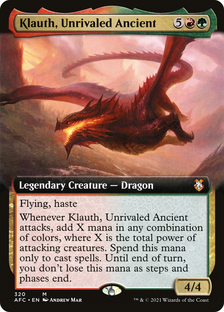 Image of Klauth, Unrivaled Ancient (Extended Art) (AFC-320) - Forgotten Realms Commander: (Extended Art)