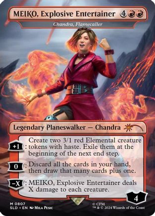 Image of MEIKO, Explosive Entertainer - Chandra, Flamecaller (SLD-807) - Secret Lair Drop Series
