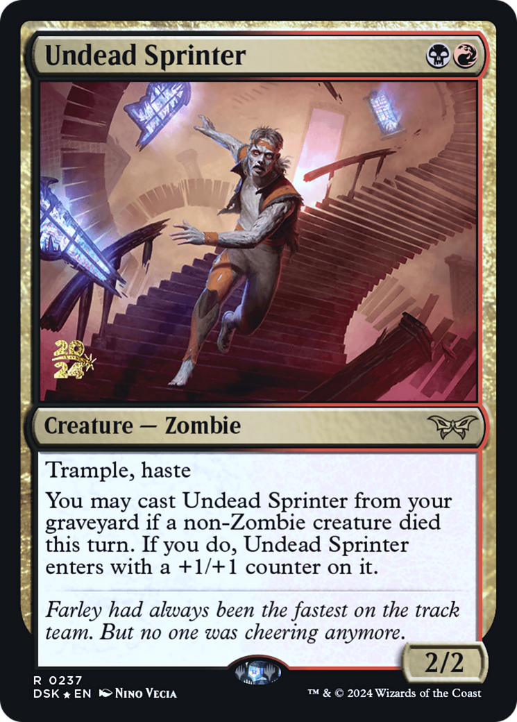 Image of Undead Sprinter (PRE-237) - Duskmourn: House of Horror Promos Foil