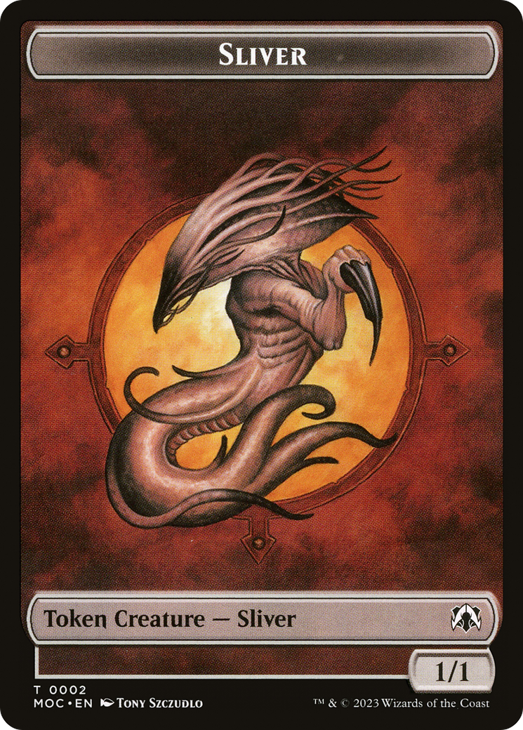 Image of Sliver (TMOC-002) - March of the Machine Commander Tokens