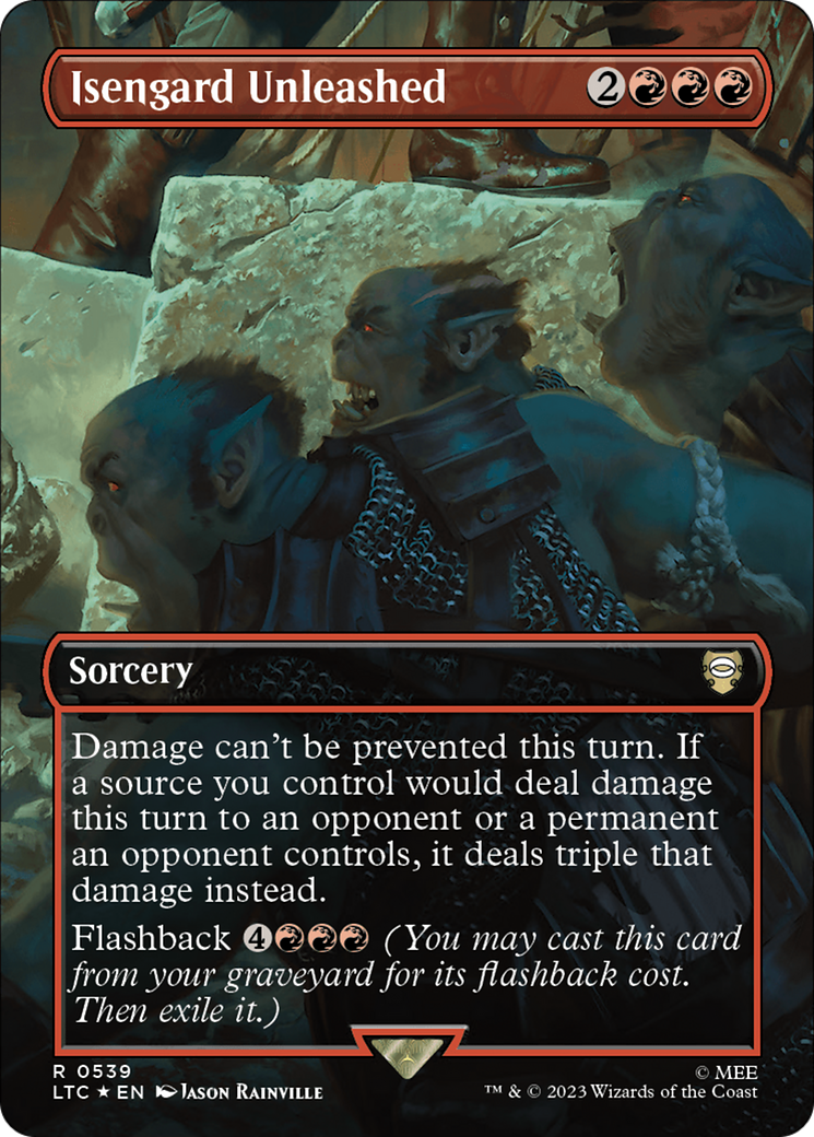 Image of Isengard Unleashed (Borderless) (Surge Foil) (LTC-539) - Tales of Middle-earth Commander (Borderless) Foil