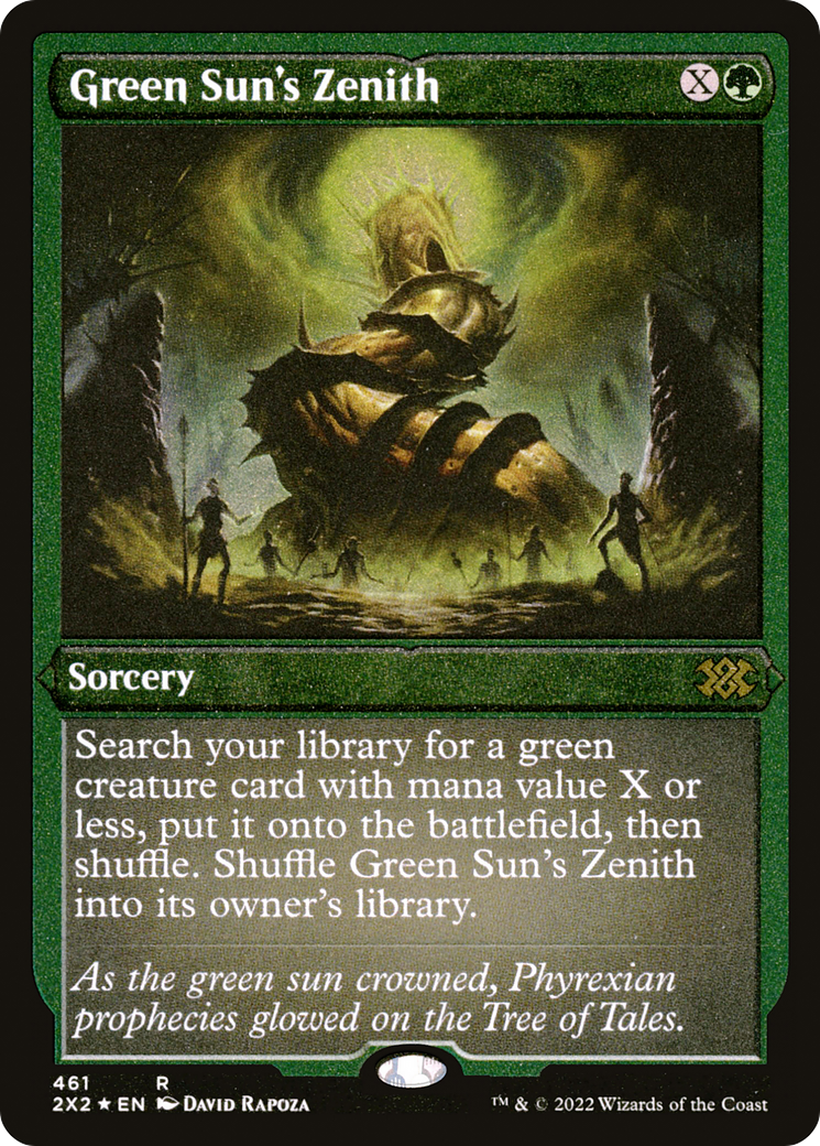 Image of Green Sun's Zenith (Foil Etched) (2X2-461) - Double Masters 2022 Foil