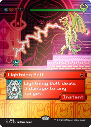 Image of Lightning Bolt (1822) (Rainbow Foil) (SLD-1822) - Secret Lair Drop Series Foil