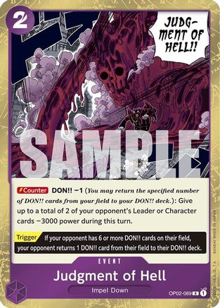 Image of Judgment of Hell (Jolly Roger Foil) (OP02-089) - Premium Booster -The Best- Foil