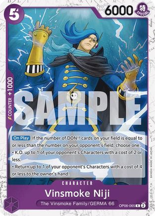 Image of Vinsmoke Niji (OP06-065) (Jolly Roger Foil) (OP06-065) - Premium Booster -The Best- Foil
