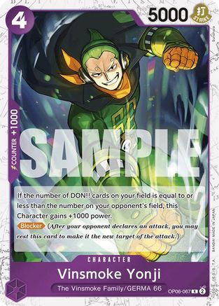Image of Vinsmoke Yonji (OP06-067) (Jolly Roger Foil) (OP06-067) - Premium Booster -The Best- Foil