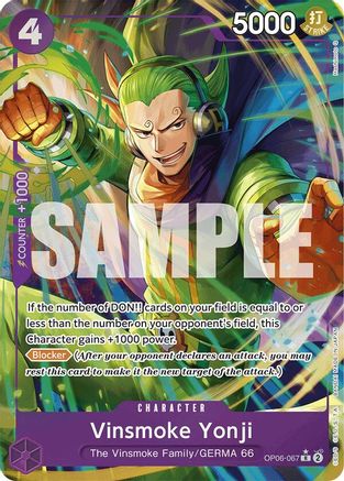 Image of Vinsmoke Yonji (OP06-067) (Alternate Art) (OP06-067) - Premium Booster -The Best- Foil