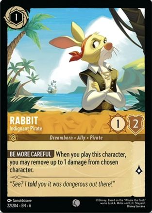 Image of Rabbit - Indignant Pirate (22/204) - Azurite Sea Cold Foil