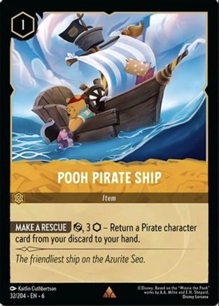 Image of Pooh Pirate Ship (32/204) - Azurite Sea Cold Foil