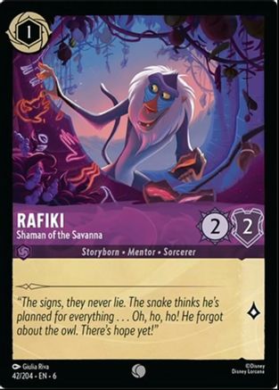 Image of Rafiki - Shaman of the Savanna (42/204) - Azurite Sea